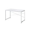 ACME Tennos Writing Desk, White & Chrome Finish 93190