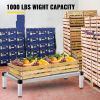 VEVOR Aluminum Dunnage Rack, 48'' x 14'' Commercial Floor Food Shelf, 8'' Off The Floor, 1000lbs Capacity Aluminum Storage Rack