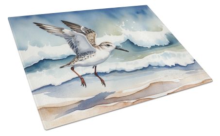 Sanderling Racing the Tide Glass Cutting Board Decorative Tempered Glass Kitchen Cutting and Serving Board Large Size Chopping Board (Default: Default)