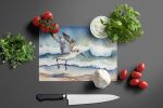 Sanderling Racing the Tide Glass Cutting Board Decorative Tempered Glass Kitchen Cutting and Serving Board Large Size Chopping Board